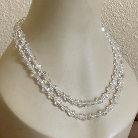 Vintage Aurora borealis 2 strand Necklace